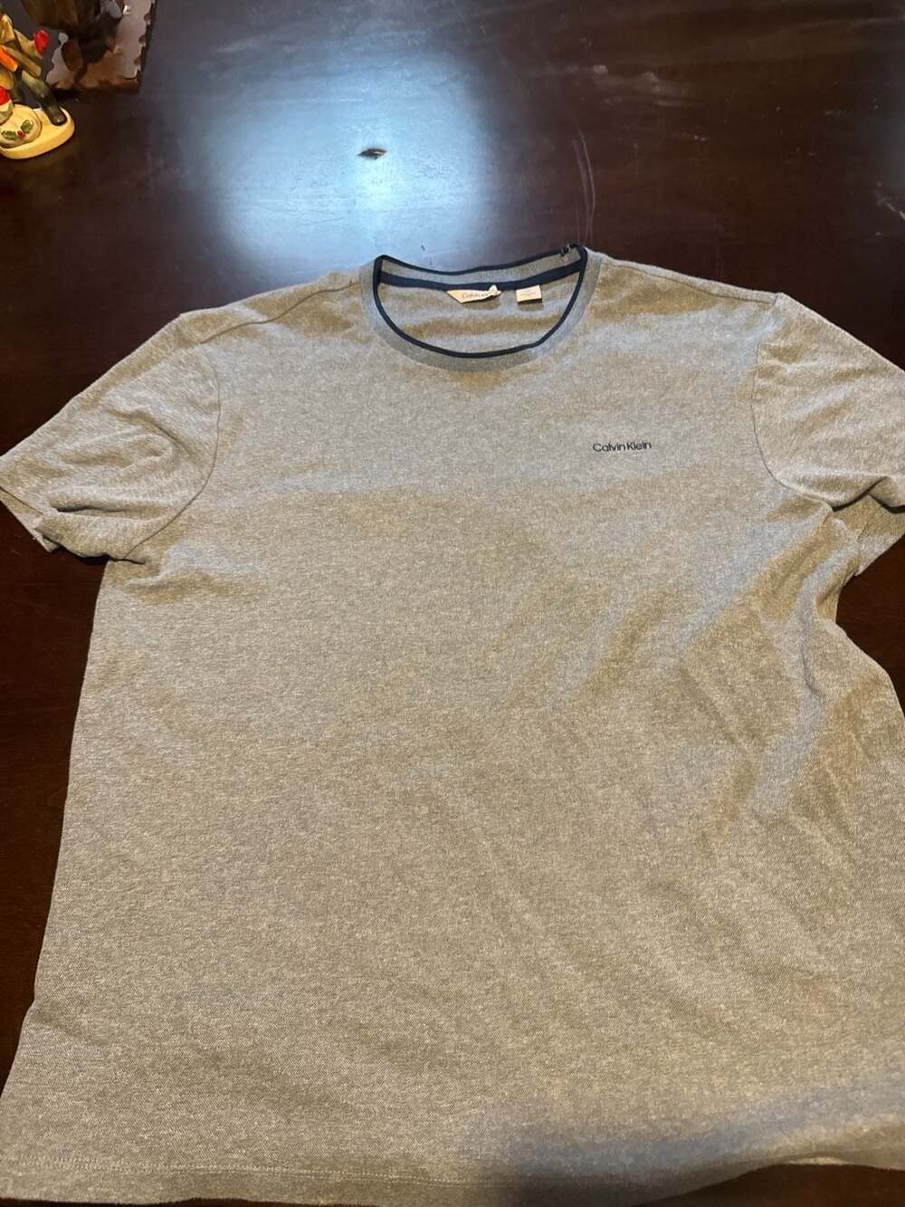 Calvin Klein Men's Tech Pique Crewneck T-Shirt Gray Heather Size Large